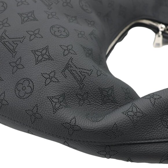 Louis Vuitton  Why Knot MM Monogram Mahina Leather Hobo Bag Black - Picture 6 of 13